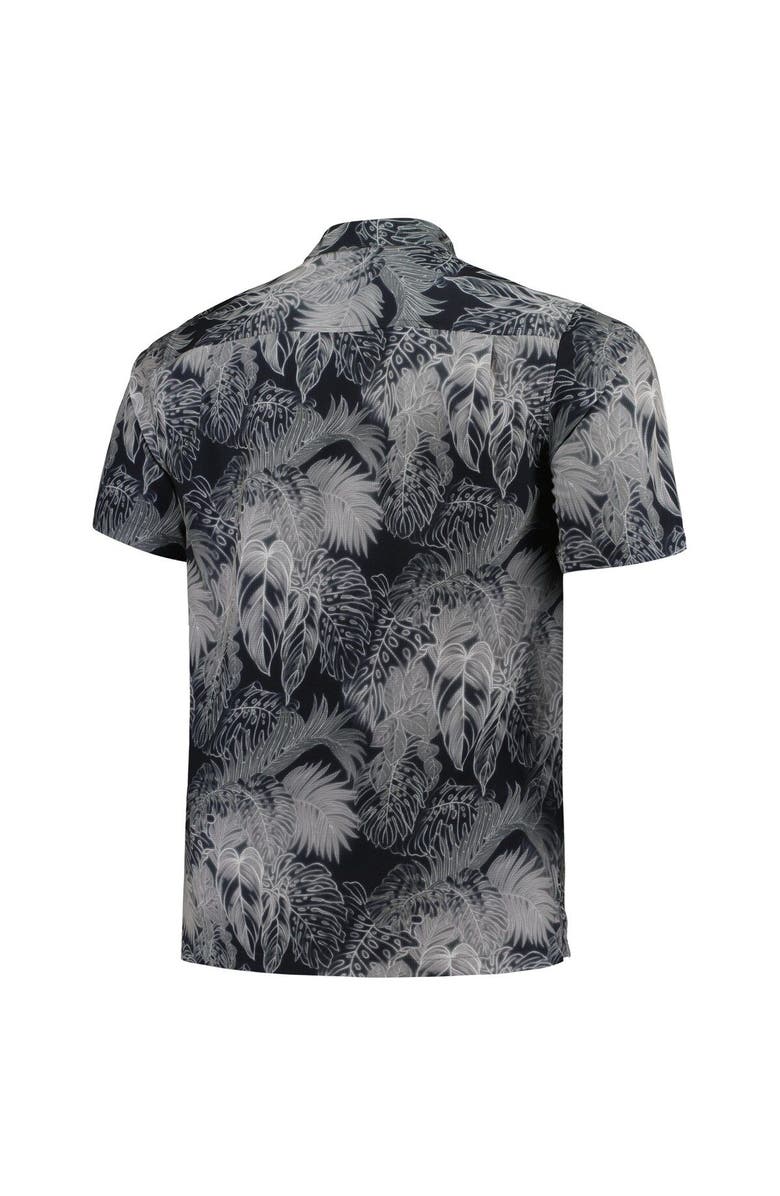 Tommy Bahama Men's Tommy Bahama Black New Orleans Saints Big & Tall Bahama Coast Luminescent Fronds Camp IslandZone Button-Up Shirt, Alternate, color, 