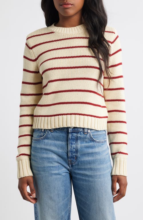 Madewell Holly Stripe Cotton Crewneck Sweater