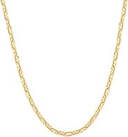 Bliss Diamond 14k Gold Marine Women's 24" Chain Necklace 22 Grams 5.5mm Thick