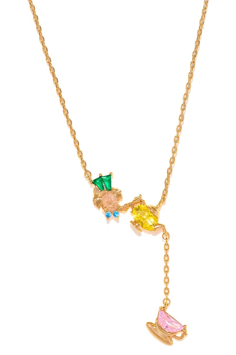 x Disney Alice in Wonderland Y-Necklace, Main, color, GOLD