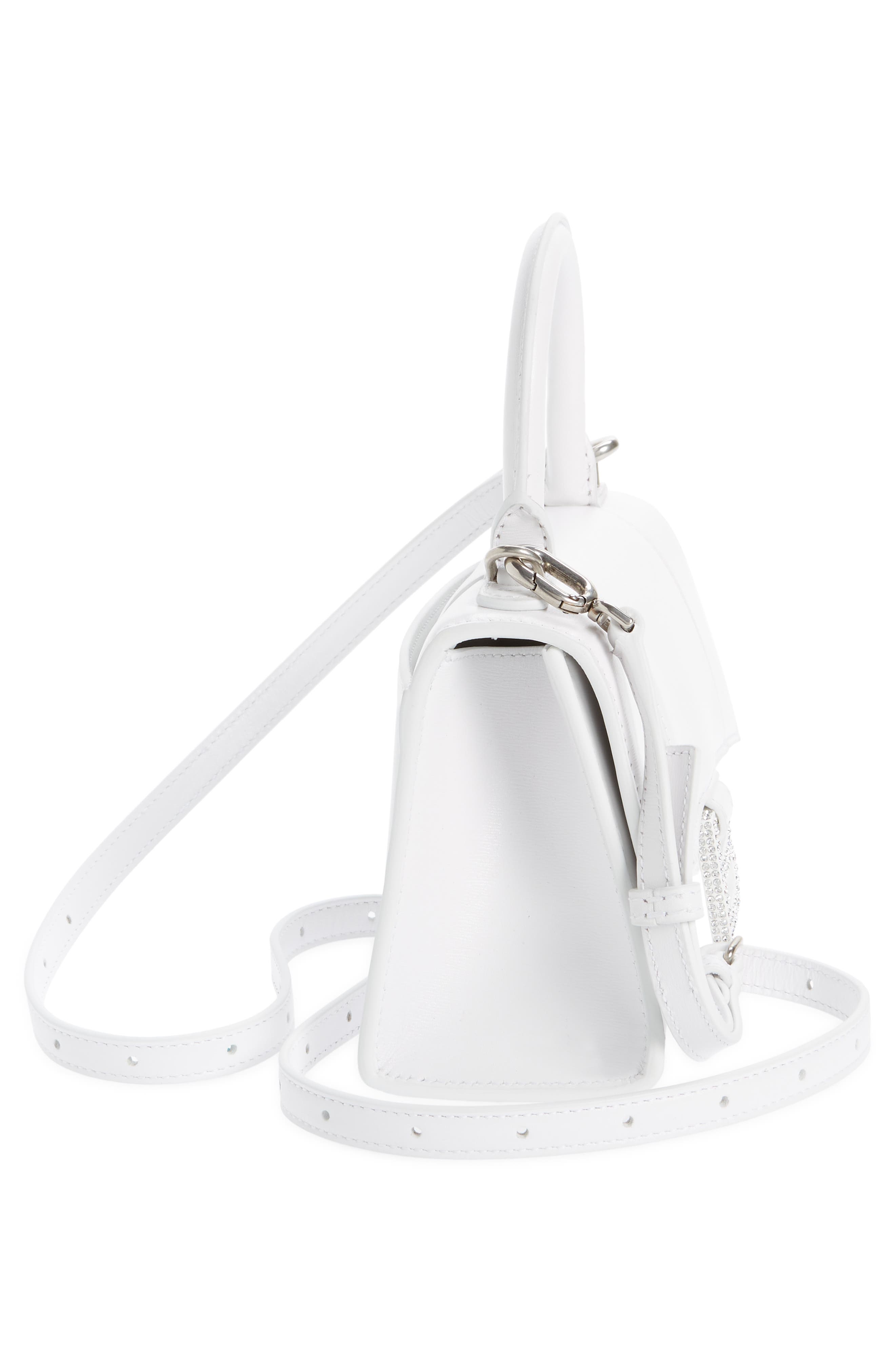 Balenciaga Small Hourglass Leather Top Handle Bag, Alternate, color, 