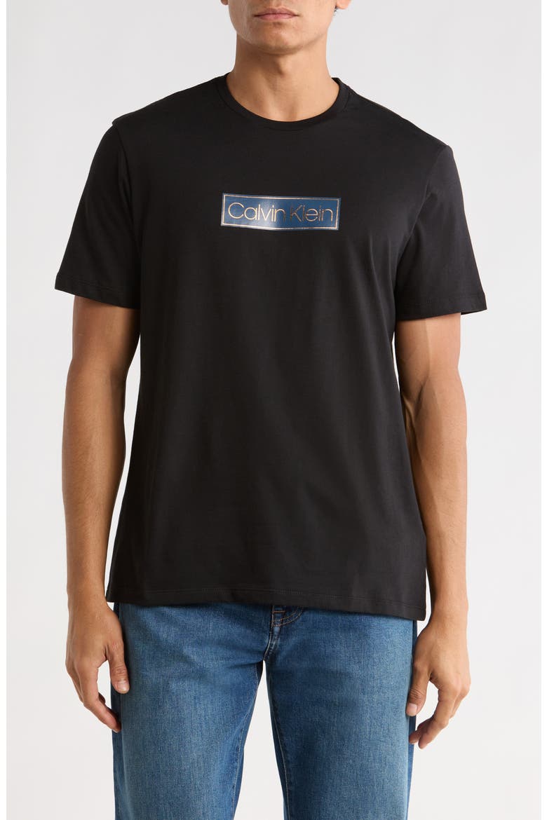 Logo Cotton T-Shirt, Main, color, BLACK
