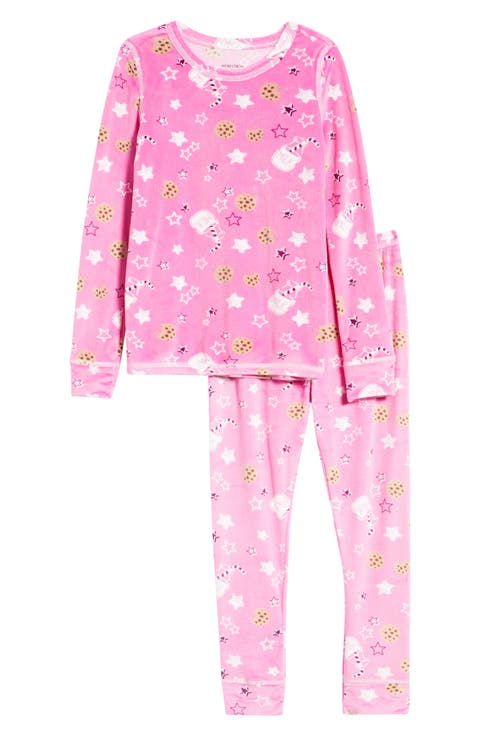 Kids' Print Fitted Fleece Two-Piece Pajama Set (Toddler, Little Kid & Big Kid)