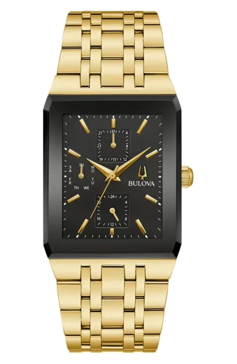 BULOVA Quadra Bracelet Watch, 30mm, Main, color, Gold