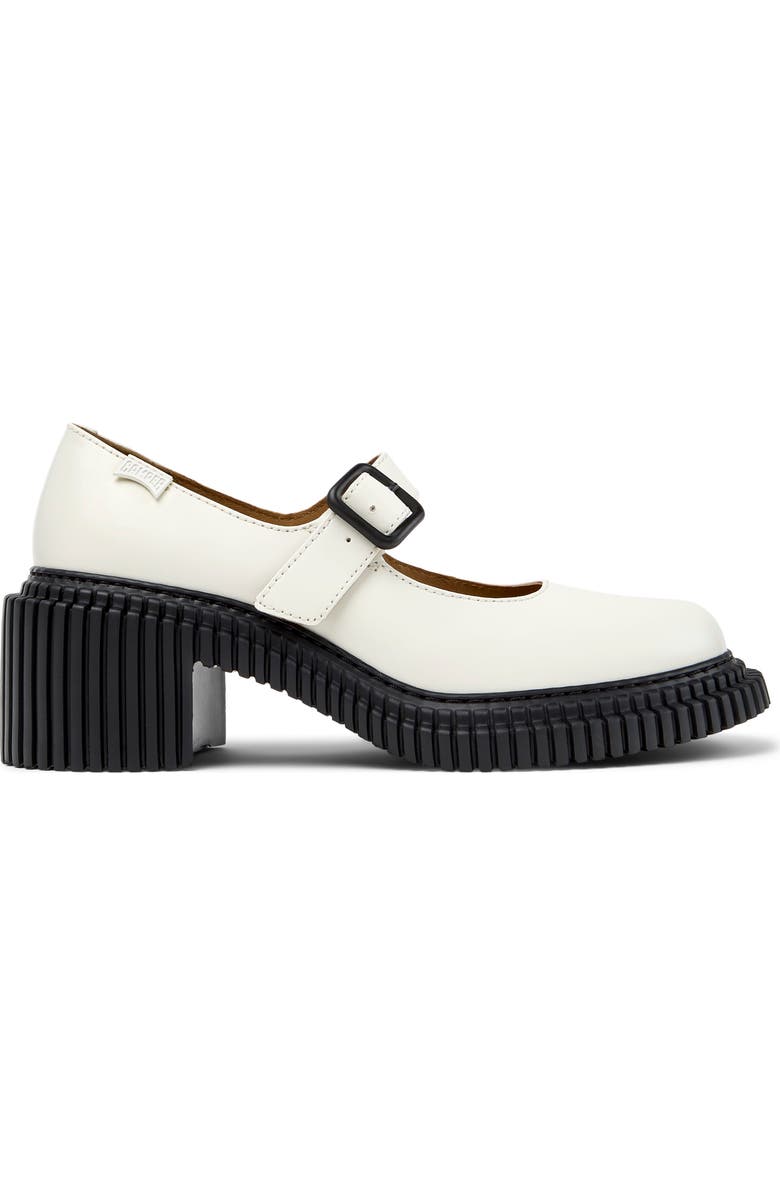 Camper Pix London Mary Jane Flat, Alternate, color, White Multi