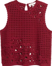FRAME The Postcard Open Stitch Cotton Tank