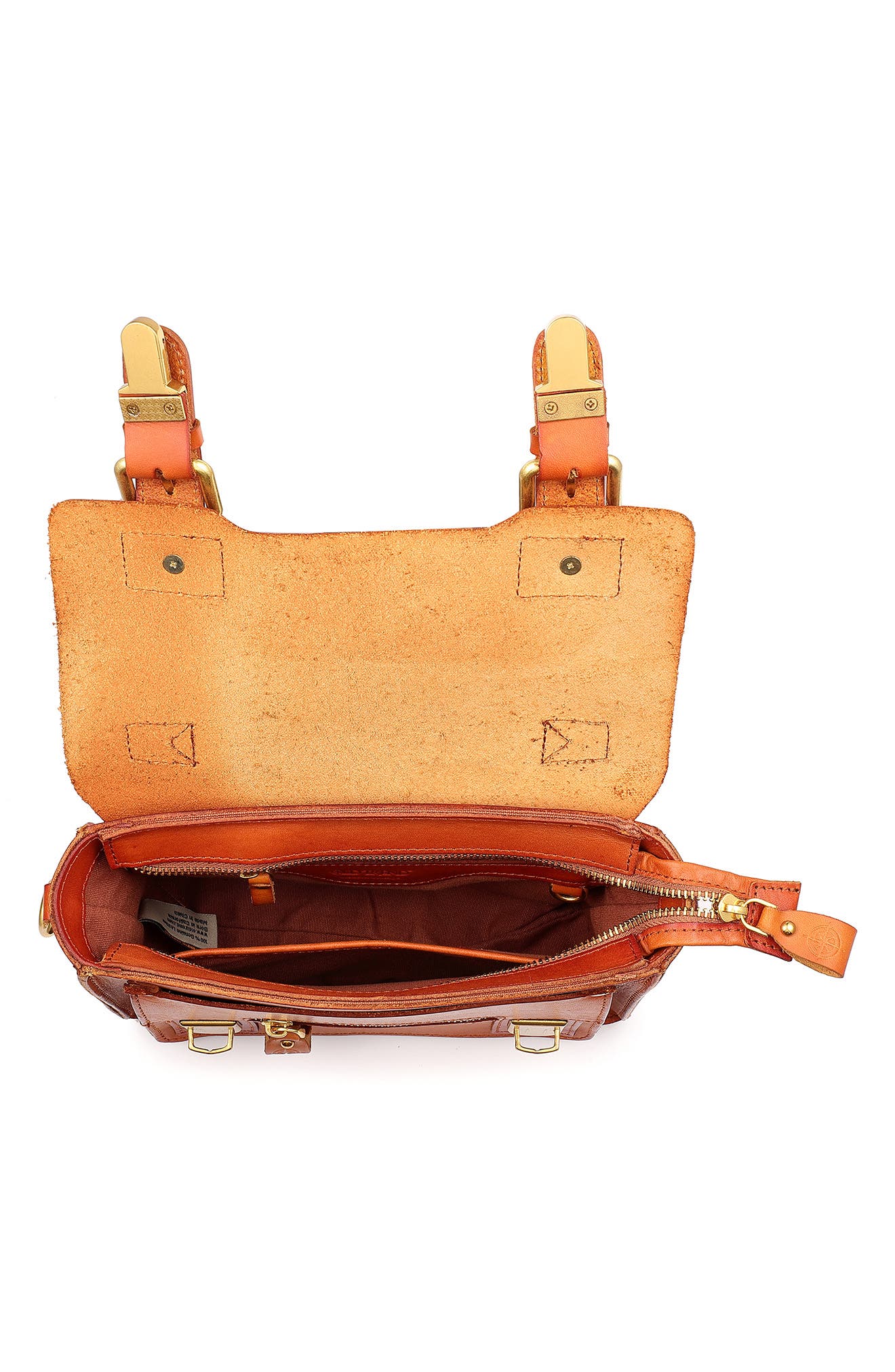 Aster Mini Leather Satchel, Alternate, color, CAMEL