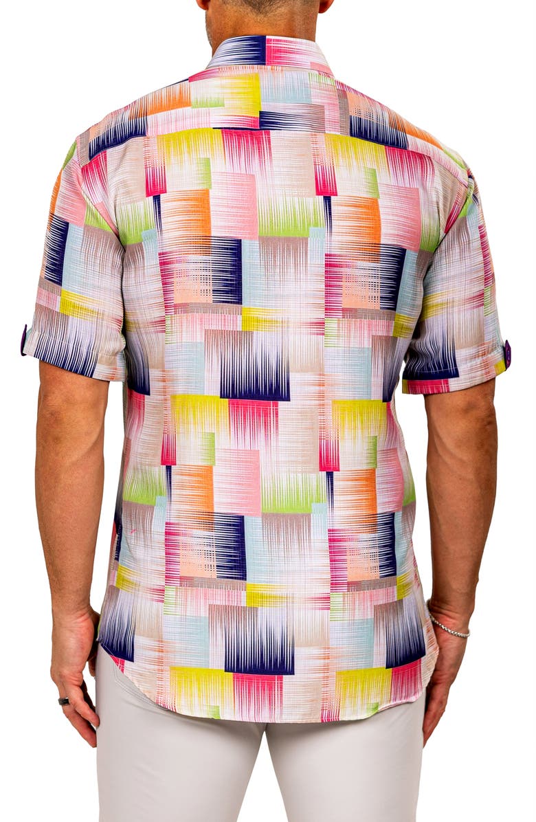 Maceoo Galileo Marthy Short Sleeve Button-Up Shirt, Alternate, color, 