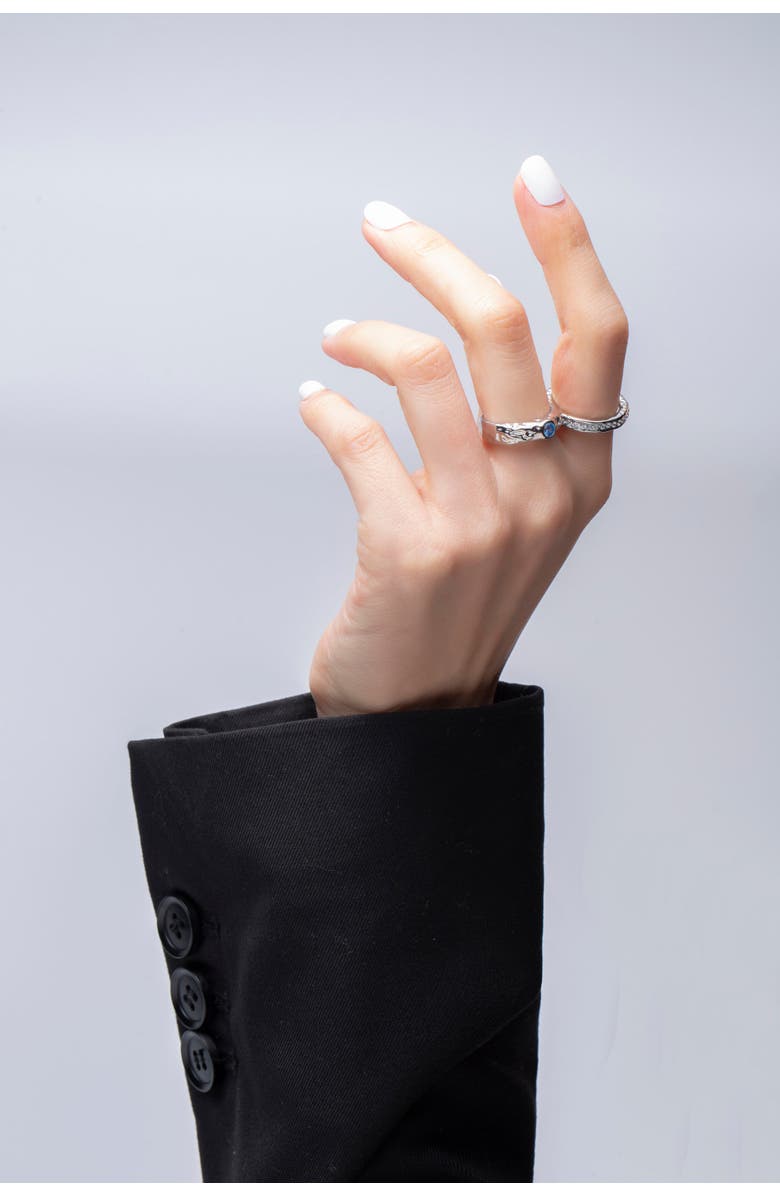 Classicharms Sophie Molten Eternity Stackable Ring, Alternate, color, Silver