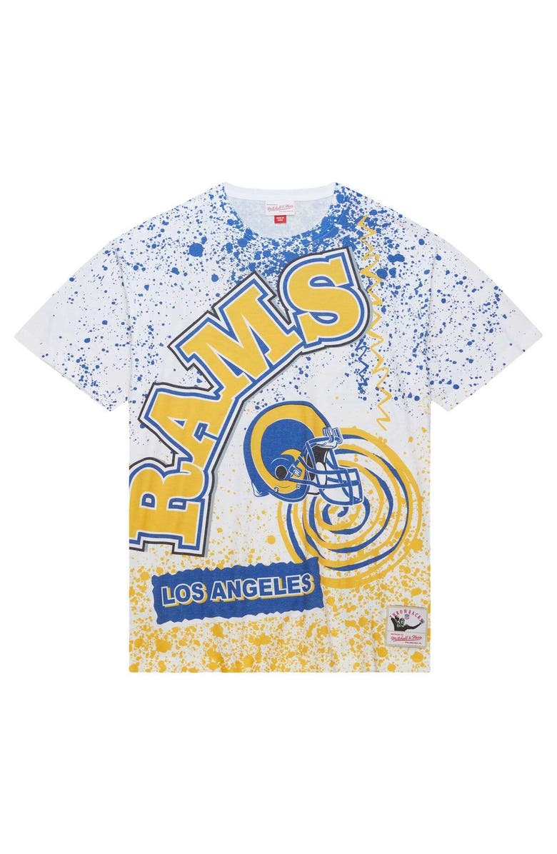 Mitchell & Ness Men's Mitchell & Ness White Los Angeles Rams Team Burst Sublimated T-Shirt, Alternate, color, 