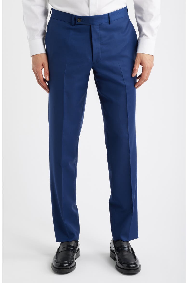 Engel Medium Blue Peak Lapel Wool Suit, Alternate, color, BLUE