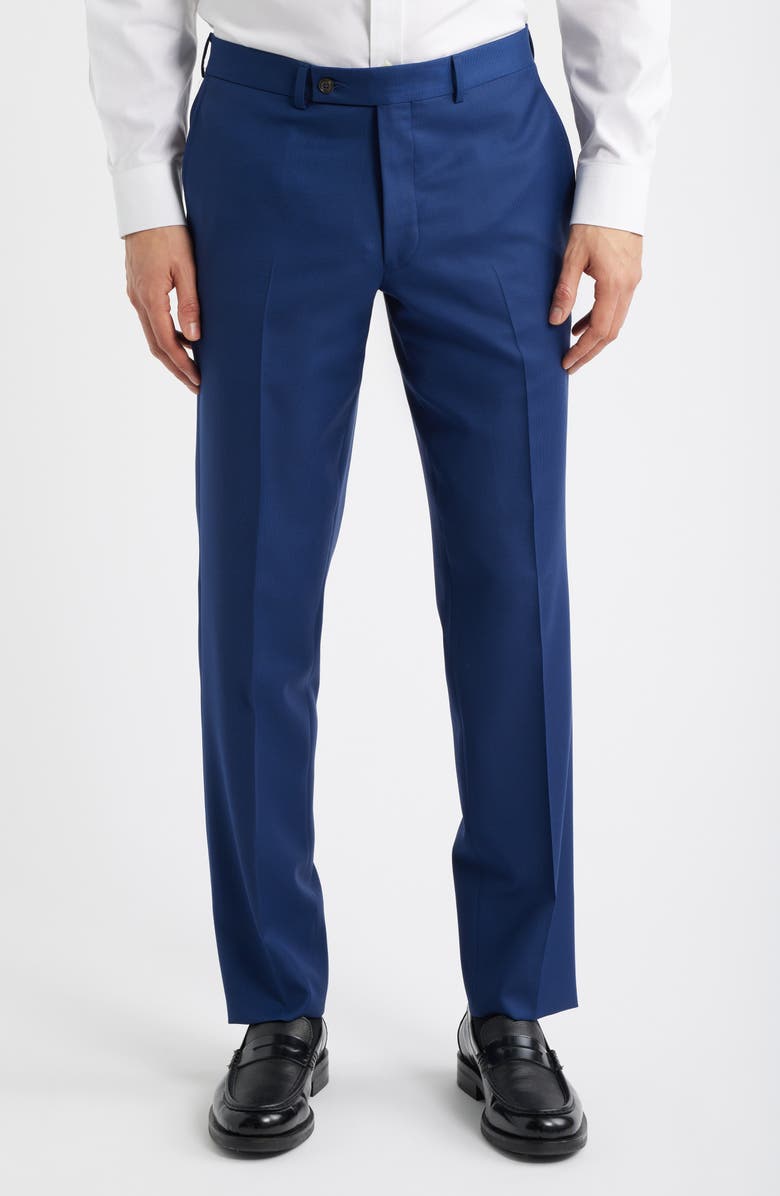 Jack Victor Engel Medium Blue Peak Lapel Wool Suit, Alternate, color, Blue