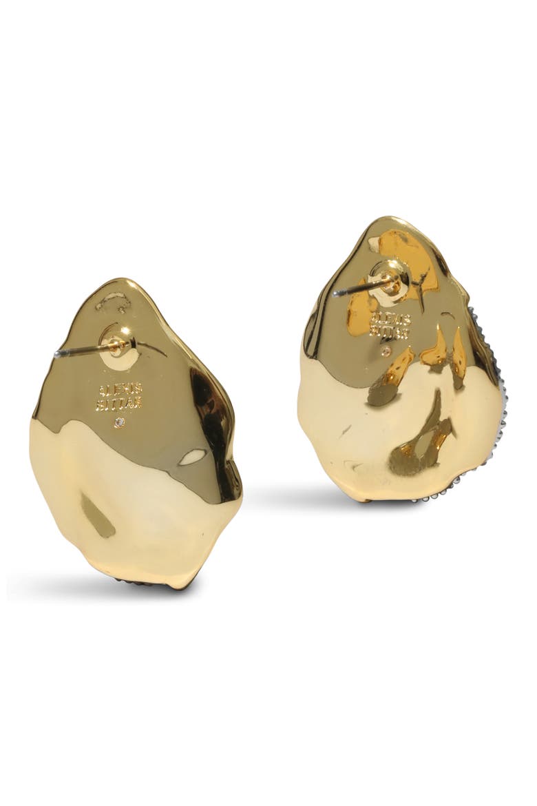 Solanales Crystal Petal Post Earrings, Alternate, color, CRYSTALS