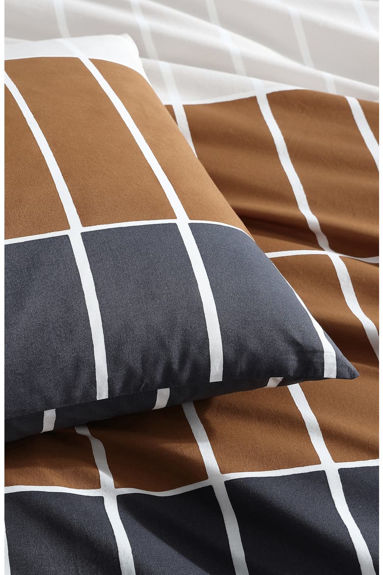 Tiiliskivi Raita Duvet Cover & Shams Set, Alternate, color, CHARCOAL GREY