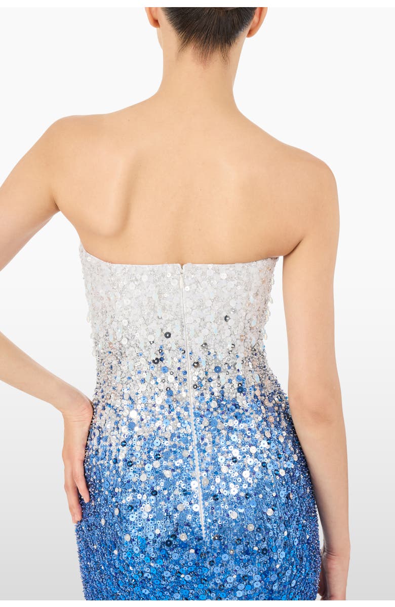 Jenny Packham Marle Saint Sequin Embellished Strapless Maxi Dress, Alternate, color, Ivory