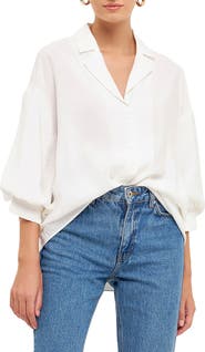 Endless Rose Blouson Sleeve Button-Up Shirt