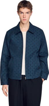 SANDRO Square Cross denim jacket