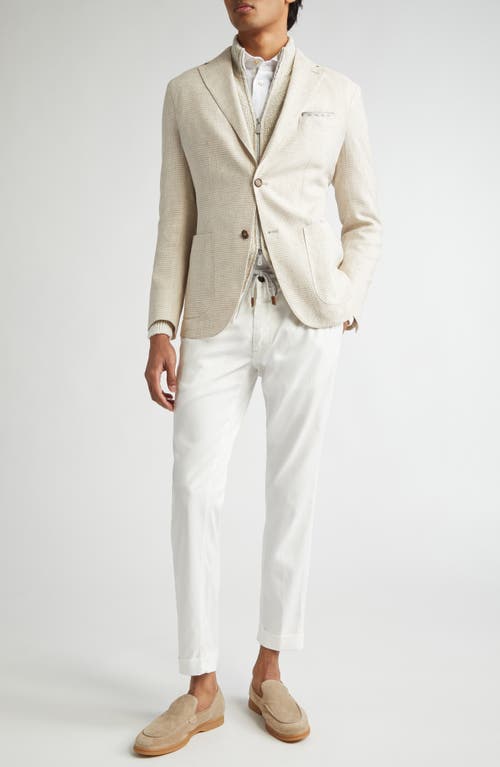 ELEVENTY ELEVENTY UNSTRUCTURED PLAID LINEN & WOOL BLEND SPORT COAT