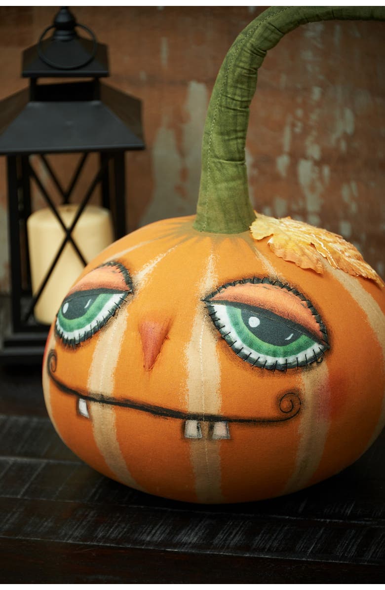 Gallerie II Halloween Jack Pumpkin Head Jack O' Lantern Harvest Folk Art Doll Collectible Figurine, Alternate, color, Orange