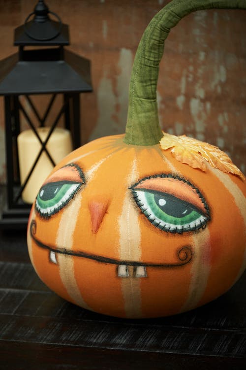 Gallerie Ii Halloween Jack Pumpkin Head Jack O' Lantern Harvest Folk Art Doll Collectible Figurine In Multi