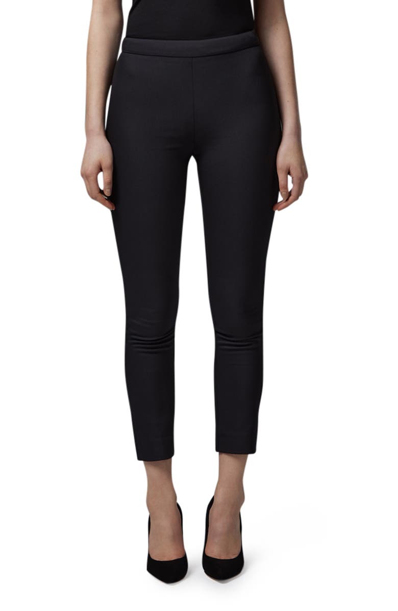 LK Bennett Evan Crop Crepe Pants, Main, color, Black