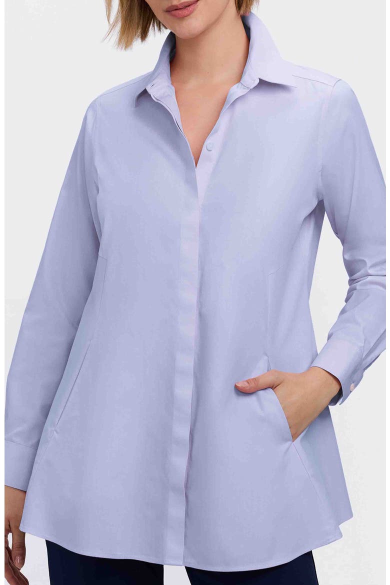 Cici Non-Iron Tunic Blouse, Main, color, BLUE WAVE