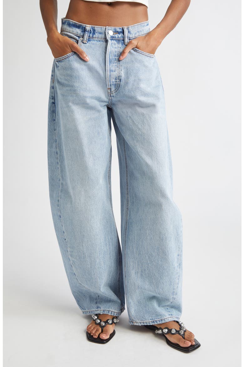 Blow Up Mid Rise Balloon Leg Jeans, Main, color, VINTAGE BLEACH BLUE