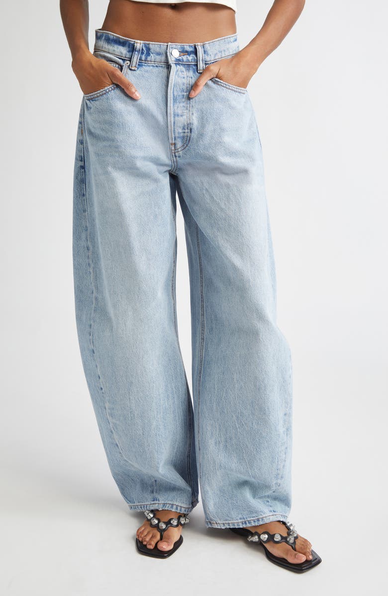 Alexander Wang Blow Up Mid Rise Balloon Leg Jeans, Main, color, Vintage Bleach Blue