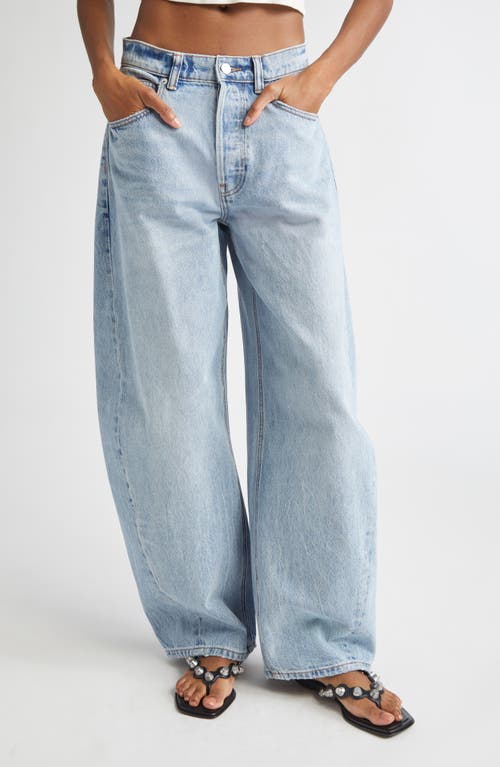 Alexander Wang Blow Up Mid Rise Balloon Leg Jeans In Blue