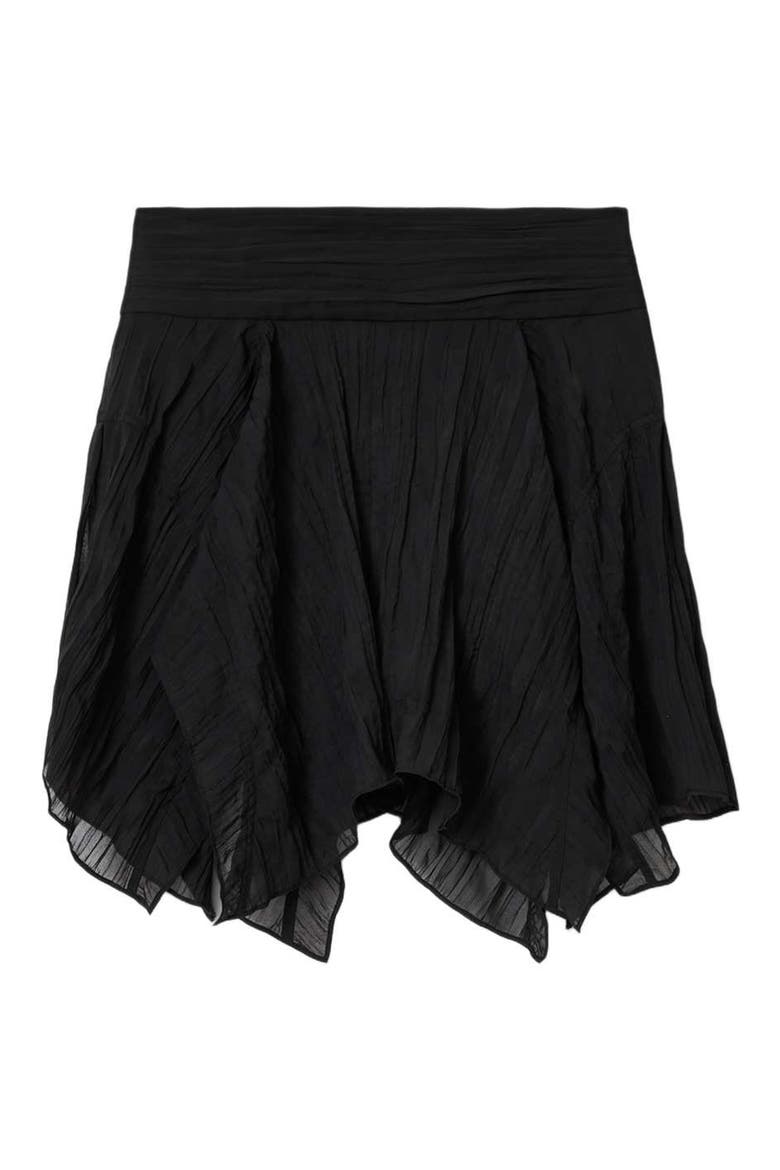 Asal Asymmetric Miniskirt, Alternate, color, BLACK