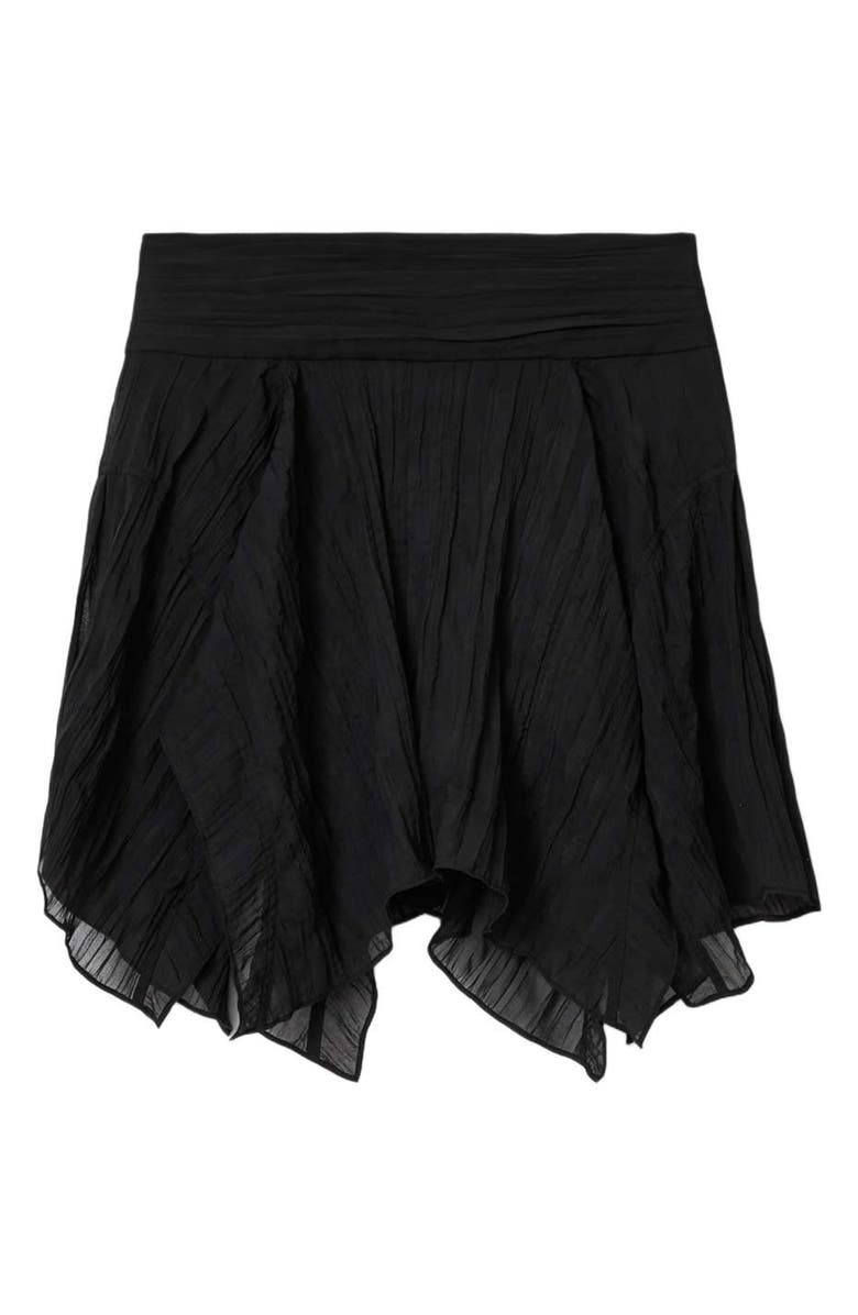 AllSaints Asal Asymmetric Miniskirt, Alternate, color, Black