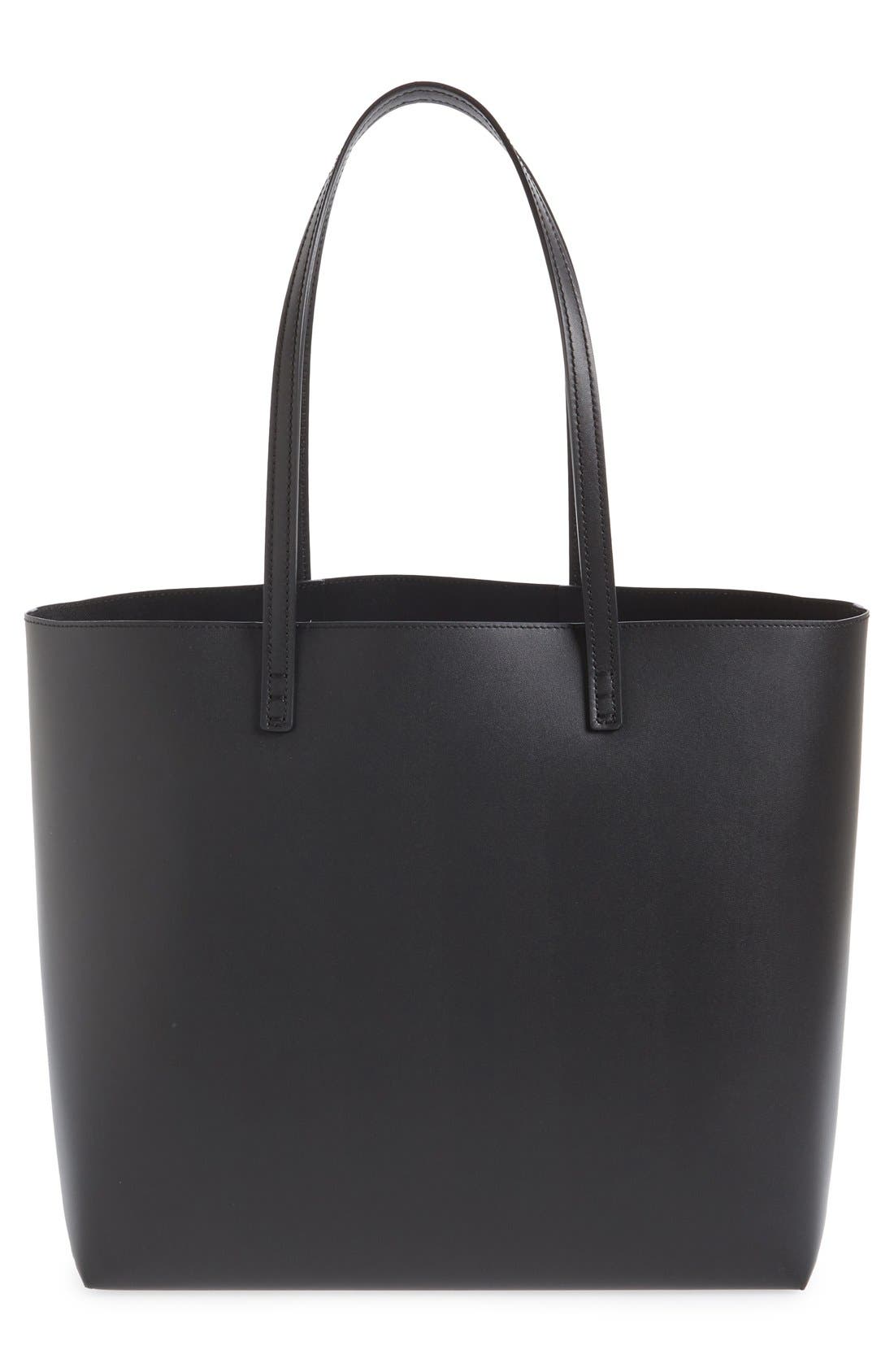 Fendi 'Roll - Monster' Genuine Snakeskin Trim Leather Tote, Alternate, color, 