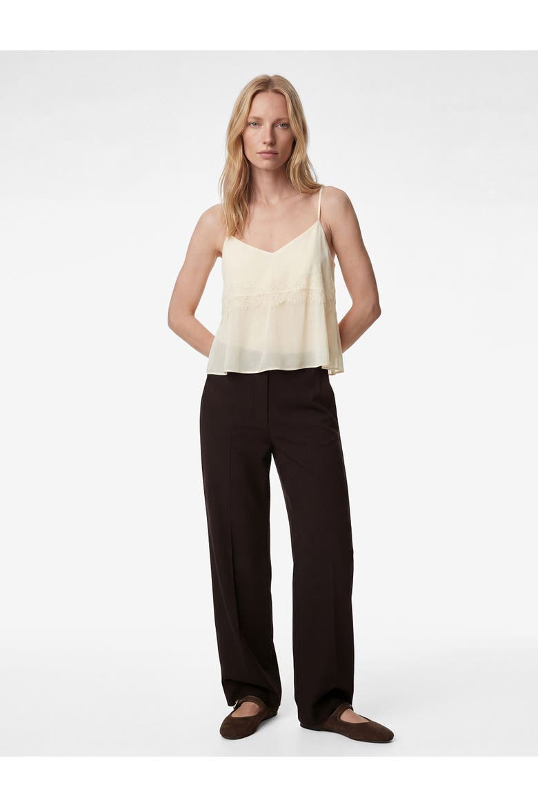 Lace Detail Layered Chiffon Camisole, Alternate, color, YELLOW