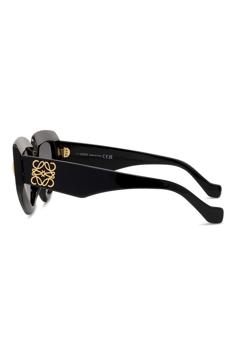 Anagram 51mm Geometric Sunglasses, Alternate, color, SBLK/SMKG