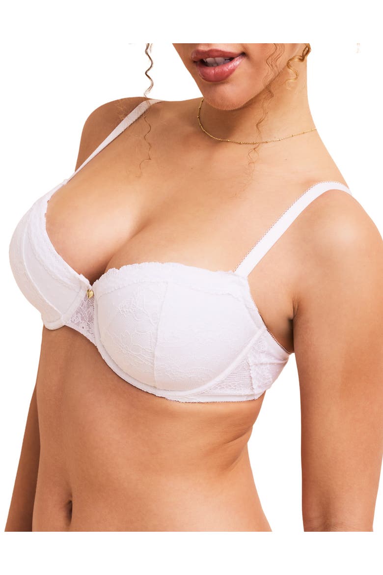 Lucie Contour Balconette Bra, Alternate, color, White
