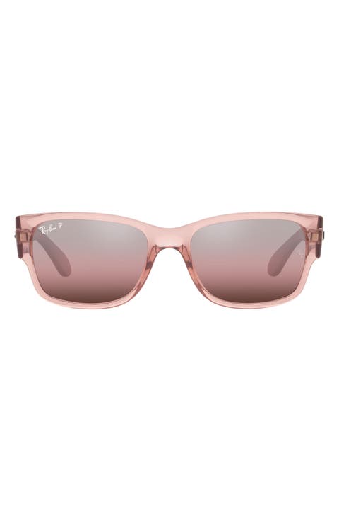 58mm Polarized Rectangular Sunglasses