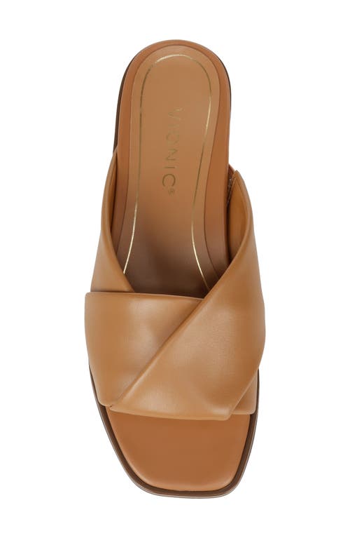 Vionic Miramar Womens Criss-cross Slide Sandals In Camel