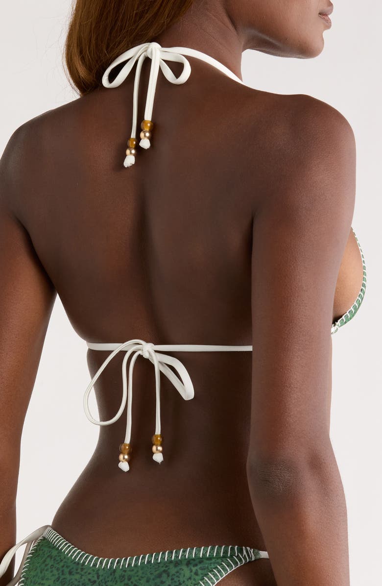 Kulani Kinis Blanket Stitch Ring Halter Bikini Top, Alternate, color, Wild Wonder