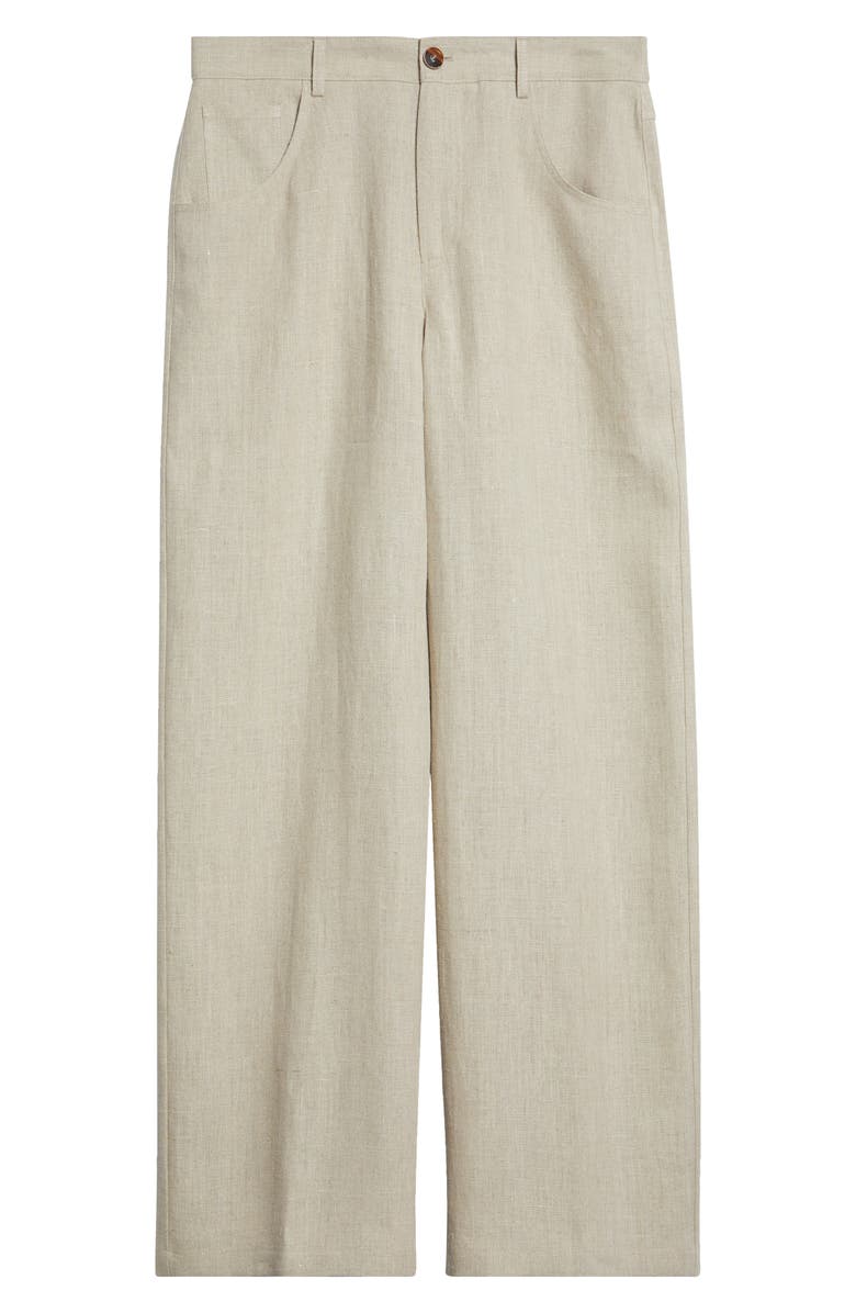 Séfr Arno Linen Trousers, Main, color, Beige Concrete Linen