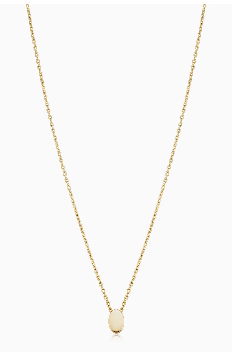 Oradina 14K Yellow Gold Sweet Oval Pendant Necklace, Main, color, Yellow Gold