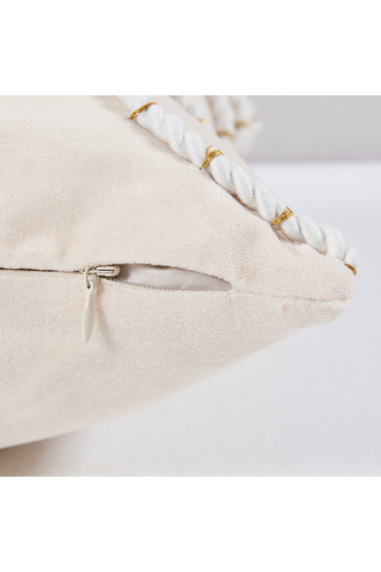Yara Cotton Pillow Cover, Alternate, color, Cream