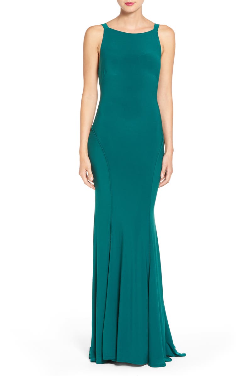 Ieena for Mac Duggal Jersey Gown, Main, color, 