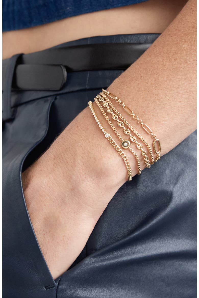 Puffed Mariner Chain Bracelet, Alternate, color, 14K YELLOW GOLD