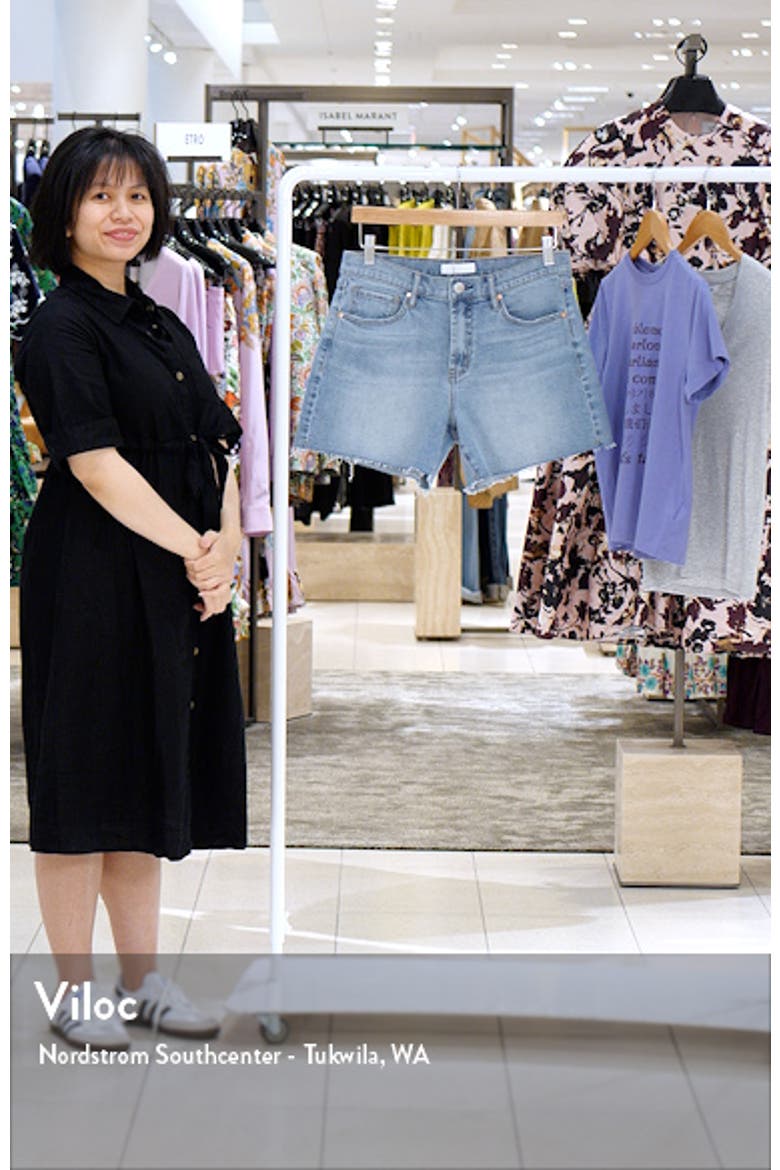 Loose Fit High Waist Denim Cutoff Shorts video