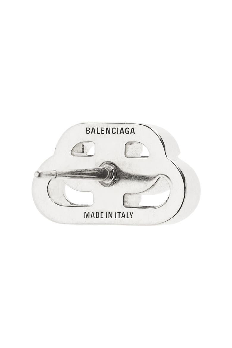 Interlocking Logo Stud Earrings, Alternate, color, 0668 SILVER