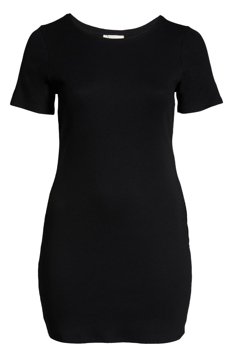 Open Edit Ribbed Cotton Blend Body-Con Dress, Alternate, color,