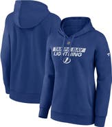 FANATICS Women's Fanatics  Blue Tampa Bay Lightning Authentic Pro Core Primary Fleece Pullover Hoodie