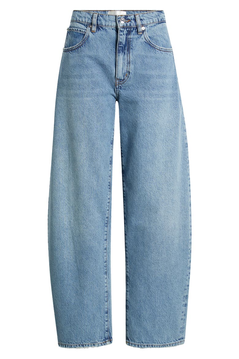 Low Slung Barrel Leg Jeans, Alternate, color, DOLLHOUSE