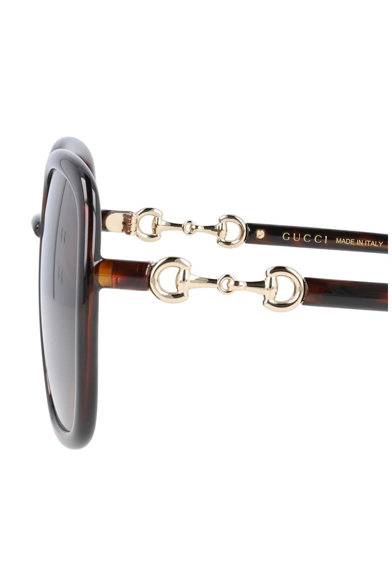 57mm Square Sunglasses, Alternate, color, HAVANA HAVANA BROWN