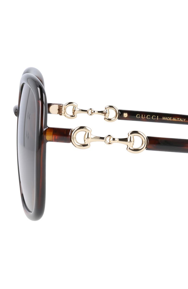 Gucci 57mm Square Sunglasses, Alternate, color, Havana Havana Brown